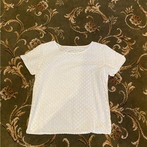 American Apparel white eyelet shirt, size XS/S